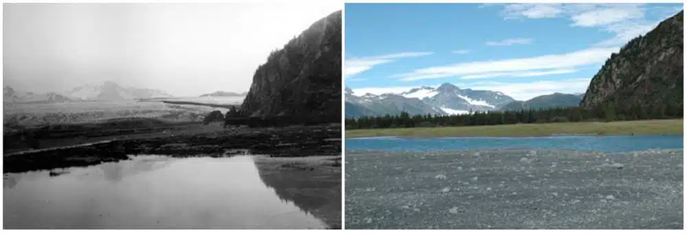 Glacier des ours, alaska. Juillet 1909 - août 2005. - 21 trends
